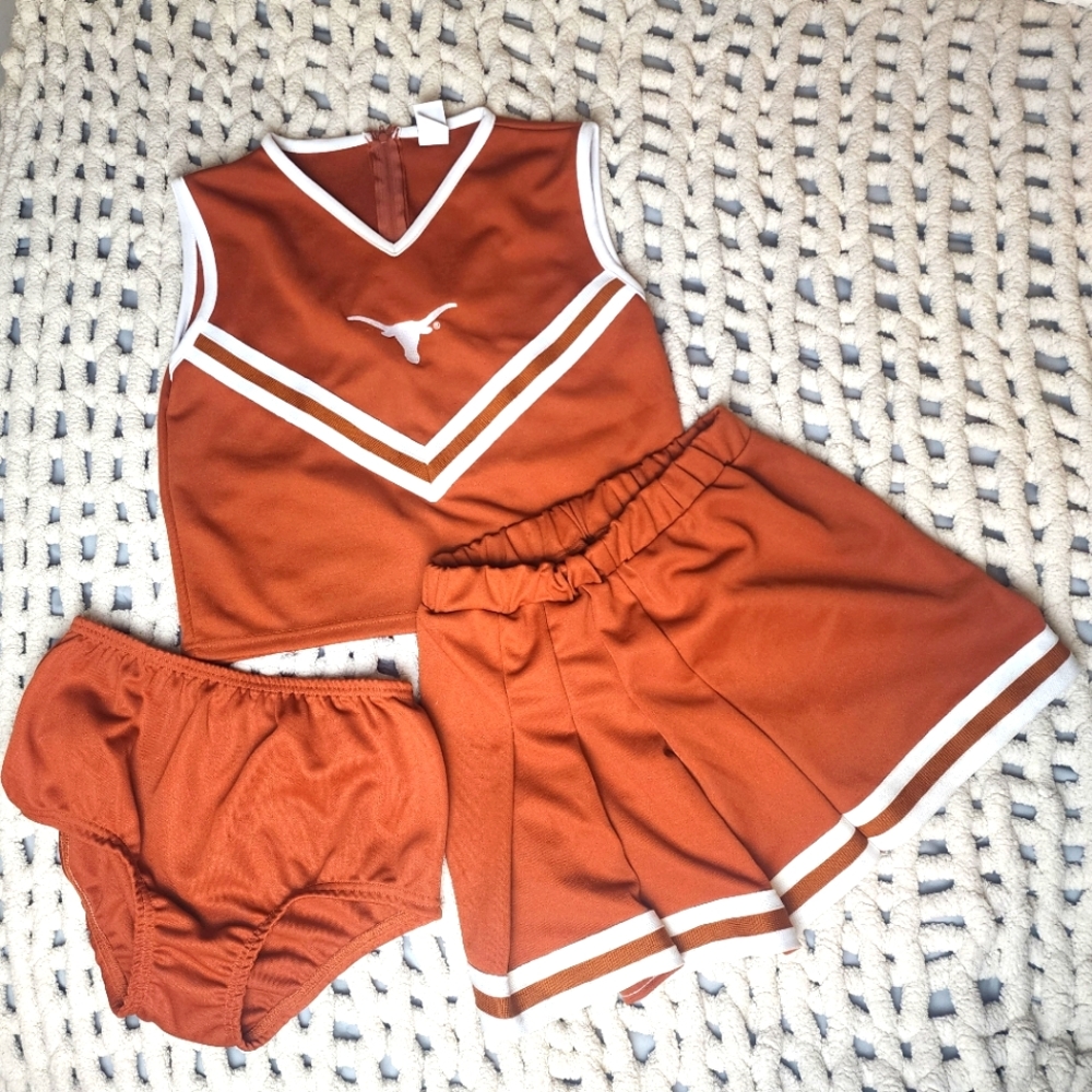 Girl's Texas Longhorn Three- Piece Cheerleading Uniform